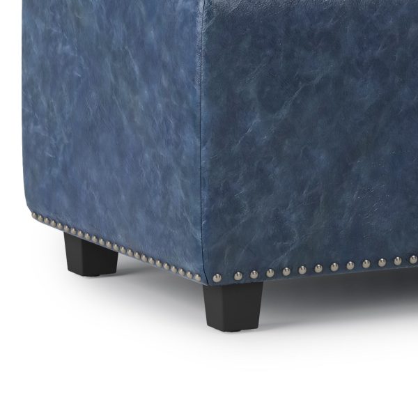 Hamilton - Storage Ottoman - Denim Blue For Cheap