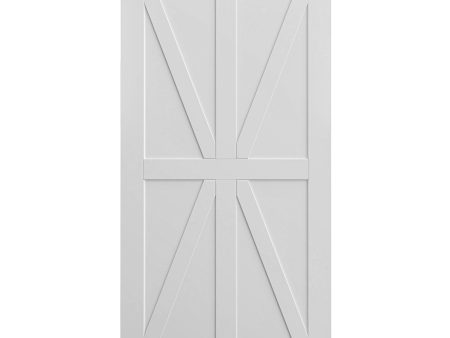 CRAZY ELF 28  x 84  Star Style Real Primed Door Slab, DIY Panel Door, Modern Interior Barn Door, Moisture-proof, Anti-deformation, Pre-Drilled Ready to Assemble, Suitable for Pre-hung and Barn Door Cheap