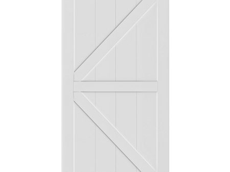 CRAZY ELF 32  x 84   K  Style Real Primed Door Slab, DIY Panel Door, Modern Interior Barn Door, Moisture-proof, Anti-deformation, Pre-Drilled Ready to Assemble, Suitable for Pre-hung and Barn Door Cheap