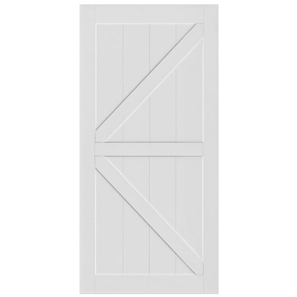 CRAZY ELF 32  x 84   K  Style Real Primed Door Slab, DIY Panel Door, Modern Interior Barn Door, Moisture-proof, Anti-deformation, Pre-Drilled Ready to Assemble, Suitable for Pre-hung and Barn Door Cheap