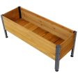 Wood Rectangular Garden Planter Box Raised Bed Outdoor,Planters for Outdoor Plants ,Elevated Herbs Vegetables Flowers Great Patio Deck Balcony For Discount