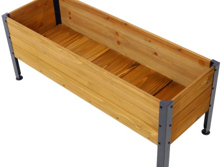 Wood Rectangular Garden Planter Box Raised Bed Outdoor,Planters for Outdoor Plants ,Elevated Herbs Vegetables Flowers Great Patio Deck Balcony For Discount