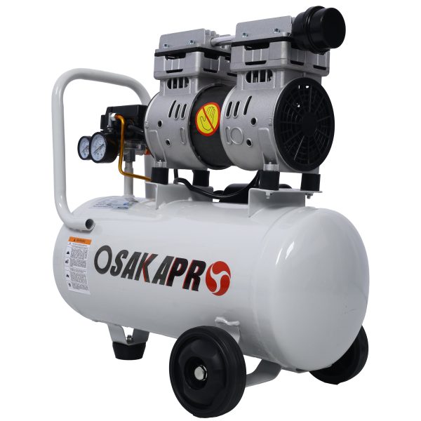 1.5HP Ultra Quiet Air Compressor 8 Gallon, Oil-Free, Electric Shop Air Compressor Portable,Lightweight with Wheels, 70 dBA Noise Level, with Automatic Drain Valve,Light Gray Discount