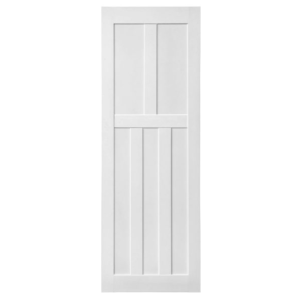 CRAZY ELF 30  x 80  Five Panel Real Primed Door Slab, DIY Panel Door, Modern Interior Barn Door, Moisture-proof, Anti-deformation, Pre-Drilled Ready to Assemble, Suitable for Pre-hung and Barn Door For Cheap