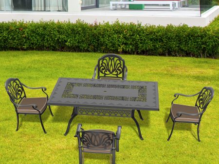 (Cushions In  Random Colors57-Piece Set Of Cast Aluminum Patio Furniture With  Cushions Online now