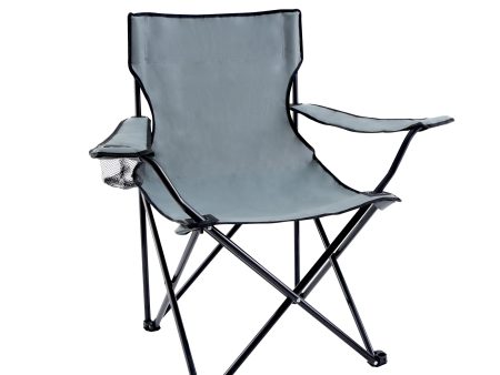 YSSOA Portable Folding Grey Camping Chair, 1-Pack Online Hot Sale