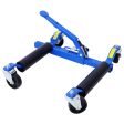 Set of (2) Wheel Dolly Car Skates Vehicle Positioning Hydraulic Tire Jack Ratcheting Foot Pedal Lift Hydraulic Car Wheel Dolly, 1,250lbs blue Discount