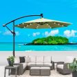 10 ft Outdoor Patio Umbrella Solar Powered LED Lighted Sun Shade Market Waterproof 8 Ribs Umbrella with Crank and Cross Base for Garden Deck Backyard Pool Shade Outside Deck Swimming Pool Cheap