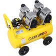 2.5 HP Ultra Quiet Air Compressor 13 Gallon, Oil-Free, Electric Shop Air Compressor Portable,Lightweight with Wheels, 70 dBA Noise Level, with Automatic Drain Valve,Yellow For Discount