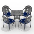 (Cushions In  Random Colors)5-Piece Set Of Cast Aluminum Patio Furniture With  Cushions For Discount