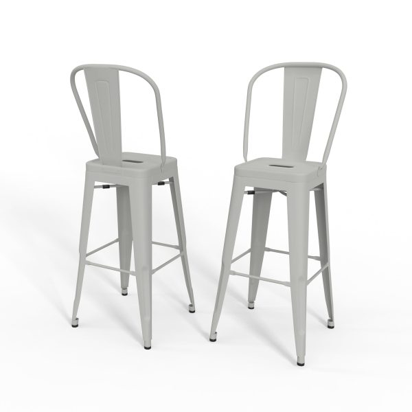 Fletcher - 30  Metal Bar Stool (Set of 2) - White Online Hot Sale