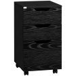 3 Drawer Office Storage Cabinet, Under Desk Cabinet with Wheels, Black Wood Grain Online Sale