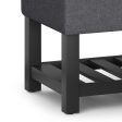 Cosmopolitan - Storage Ottoman Bench with Open Bottom - Slate Grey Hot on Sale