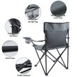 YSSOA Portable Folding Grey Camping Chair, 1-Pack Online Hot Sale