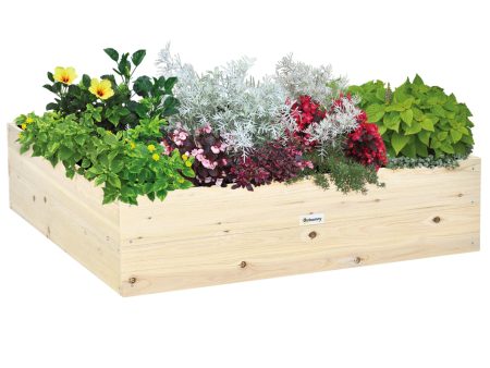 Wooden Raised Garden Bed Kit, Elevated Planter Box with Bed Liner for Backyard, Patio to Grow Vegetables, Herbs, and Flowers, 4  x 4  x 12  Sale