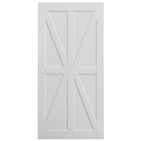 CRAZY ELF 36  x 84   K  Style Real Primed Door Slab, DIY Panel Door, Modern Interior Barn Door, Moisture-proof, Anti-deformation, Pre-Drilled Ready to Assemble, Suitable for Pre-hung and Barn Door For Discount