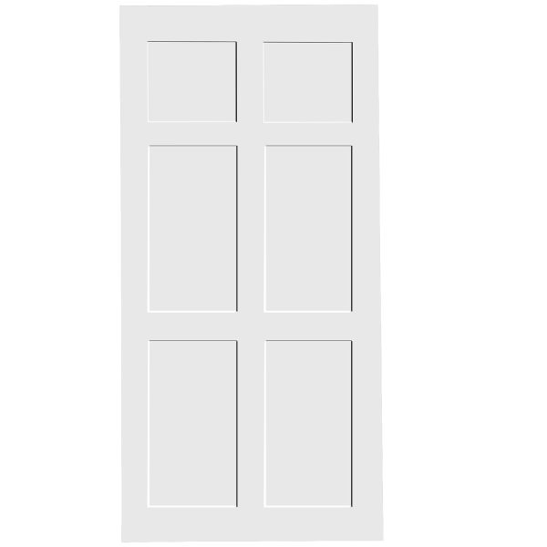 CRAZY ELF 24  x 80  Six Panel Real Primed Door Slab, DIY Panel Door, Modern Interior Barn Door, Water-proof, Anti-deformation, Pre-Drilled Ready to Assemble, Suitable for Pre-hung Door and Barn Door For Cheap