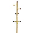 49.5  Tall Wooden Kids Standing Coat Rack, Natural Finish, 8 Colored Pegs Fashion