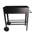 Aveyas Mobile Metal Raised Garden Bed Cart with Legs, Elevated Tall Planter Box with Wheels for Outdoor Indoors House Patio Backyard Vegetables Tomato DIY Herb Grow (Black) For Cheap