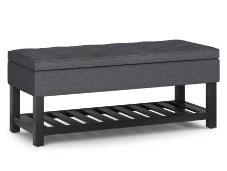 Cosmopolitan - Storage Ottoman Bench with Open Bottom - Slate Grey Hot on Sale