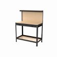 63  Tools Cabinet Working Tables Workbench Tool Storage Workshop Table with Drawers and Pegboard on Sale