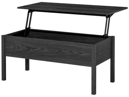 39  Modern Lift Top Coffee Table Desk With Hidden Storage Compartment for Living Room, Black Woodgrain Online Sale