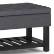 Cosmopolitan - Storage Ottoman Bench with Open Bottom - Slate Grey Hot on Sale