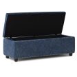 Hamilton - Storage Ottoman - Denim Blue For Cheap