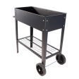 Aveyas Mobile Metal Raised Garden Bed Cart with Legs, Elevated Tall Planter Box with Wheels for Outdoor Indoors House Patio Backyard Vegetables Tomato DIY Herb Grow (Black) For Cheap