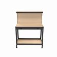 63  Tools Cabinet Working Tables Workbench Tool Storage Workshop Table with Drawers and Pegboard on Sale