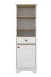 Andalusia 1-Drawer 3-Shelf Linen Cabinet Light Oak and White on Sale