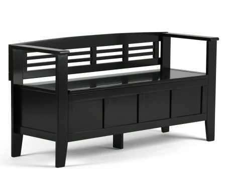 Adams - Entryway Storage Bench - Black For Cheap