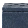 Hamilton - Storage Ottoman - Denim Blue For Cheap