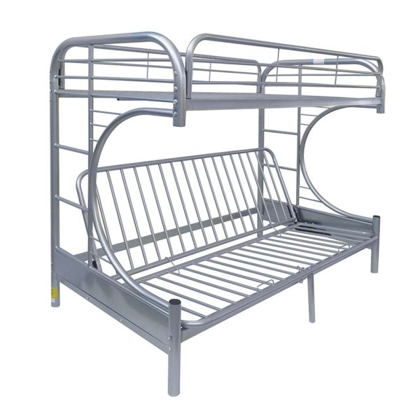 ACME Eclipse Bunk Bed (Twin XL Queen Futon) in Silver 02093SI on Sale