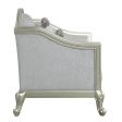 ACME Qunsia Chair w 2 Pillows, Light Gray Linen & Champagne Finish LV01119 Supply