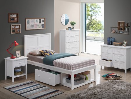 ACME Lolanda TWIN BED White Finish BD00649T Online now