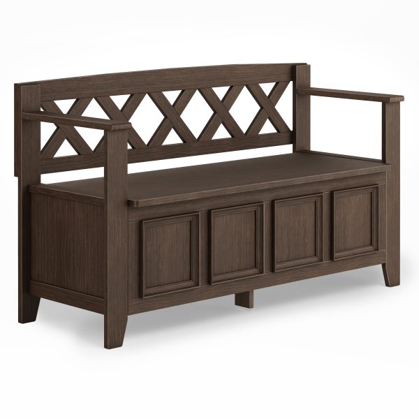 Amherst - Entryway Storage Bench - Farmhouse Brown Fashion