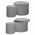 17.35  Tall Storage Ottoman with 1 Seating, Chevron For Cheap