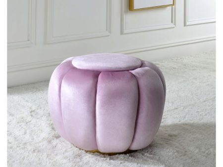 ACME Heiress Ottoman, Bubblegum Pink Velvet 96465 Sale