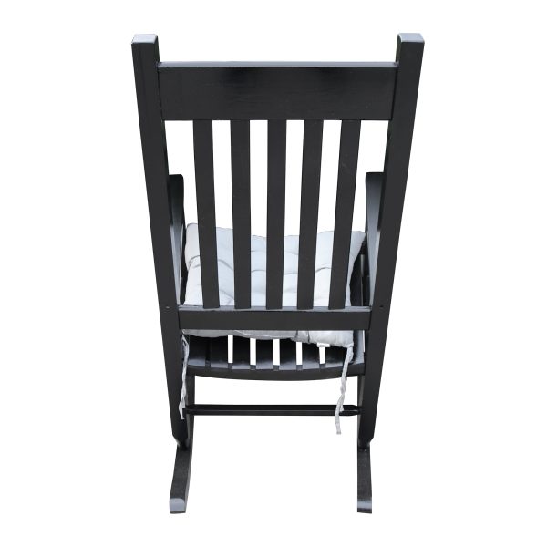 wooden porch rocker chair  Black, without mat Supply