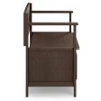 Amherst - Entryway Storage Bench - Farmhouse Brown Fashion