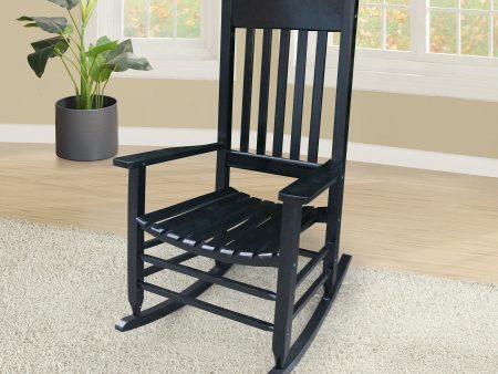 wooden porch rocker chair  Black, without mat Supply