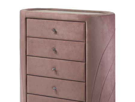 ACME Salonia Chest, Pink Velvet BD01187 Hot on Sale