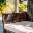 4 Piece Patio Furniture Wicker Conversation Set-• 1x Love Seat
 • 2x Arm Chairs
 • 1x Glass Coffee Table Online Hot Sale