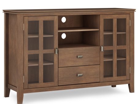 Artisan - Tall TV Media Stand - Rustic Natural Aged Brown Sale