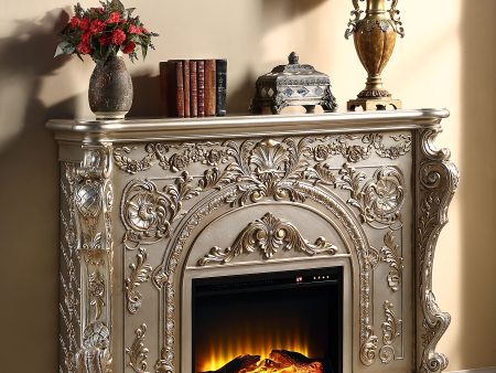 ACME Danae FIREPLACE Antique Silver & Gold Finish AC01618 Discount