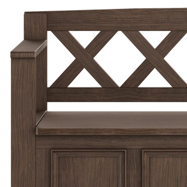 Amherst - Entryway Storage Bench - Farmhouse Brown Fashion