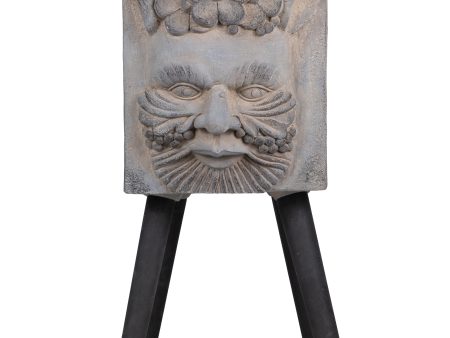 11  x 13  x 22  Greek God Statue Planter with Legs Online Sale